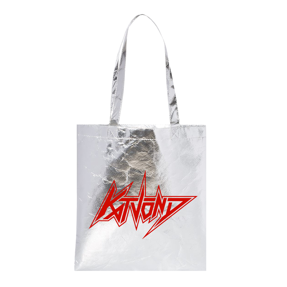 Metallic Silver Logo Tote